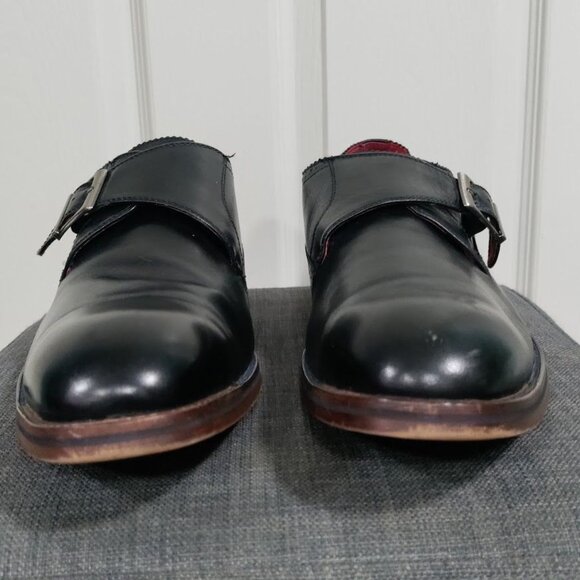 Moretti Black Label Leather Monk Strap Loafer Dress Shoes Men's Size 12 - Picture 8 of 12